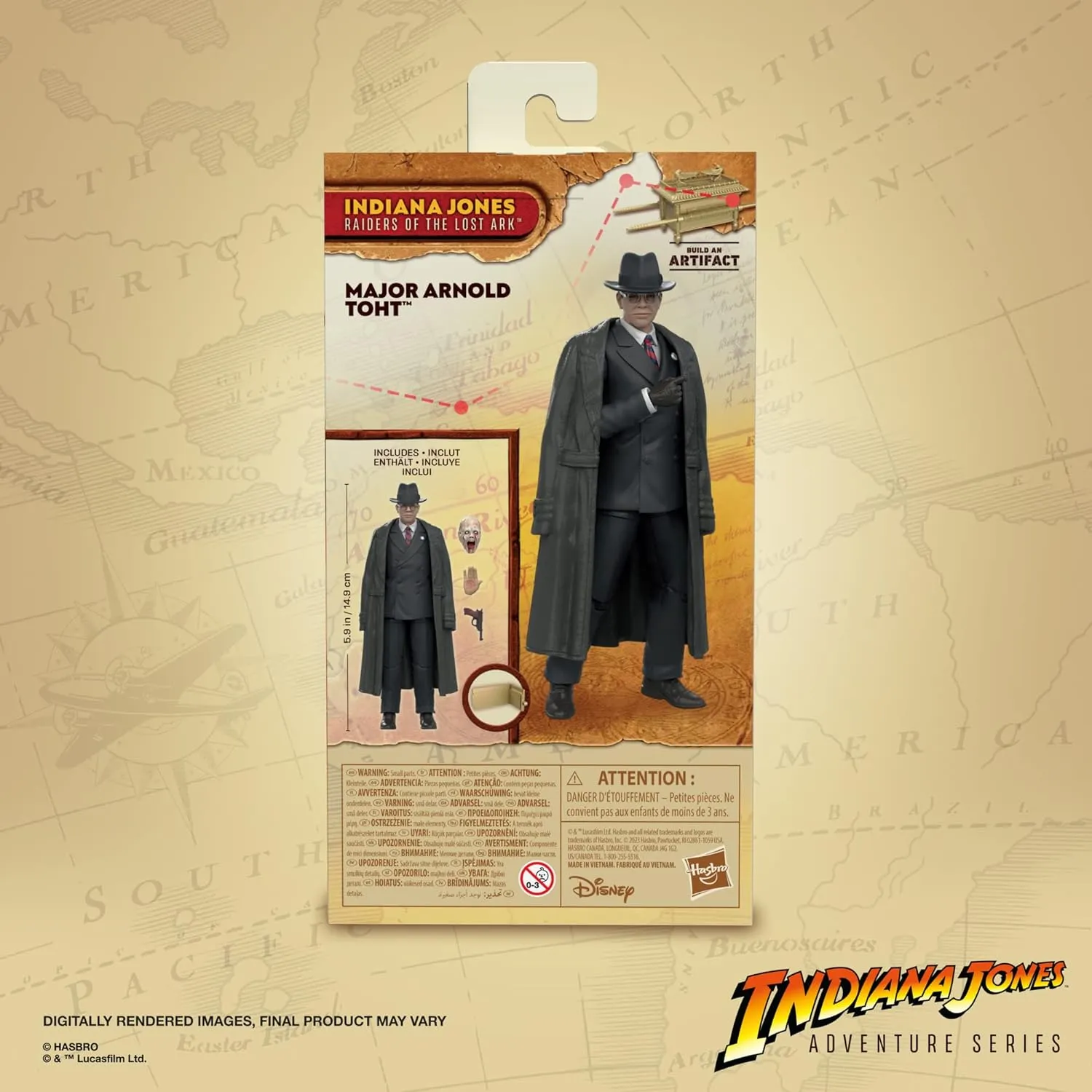 Hasbro Toys Hasbro Indiana Jones Adventure Series Raiders of the Lost Ark - Major Arnold Toht 6-Inch Action Figure (F6061)