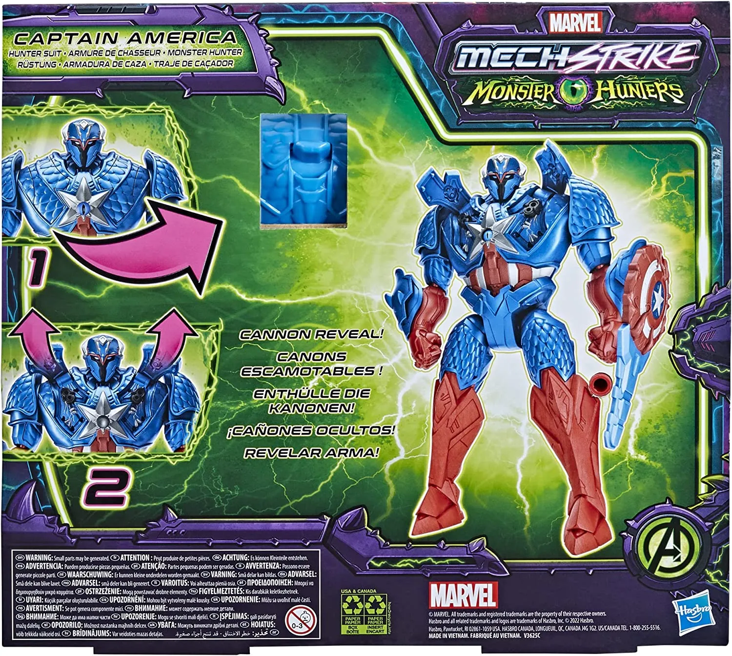 Hasbro Toys Hasbro Marvel Avengers Mech Strike Monster Hunters Hunter Suit Captain America T