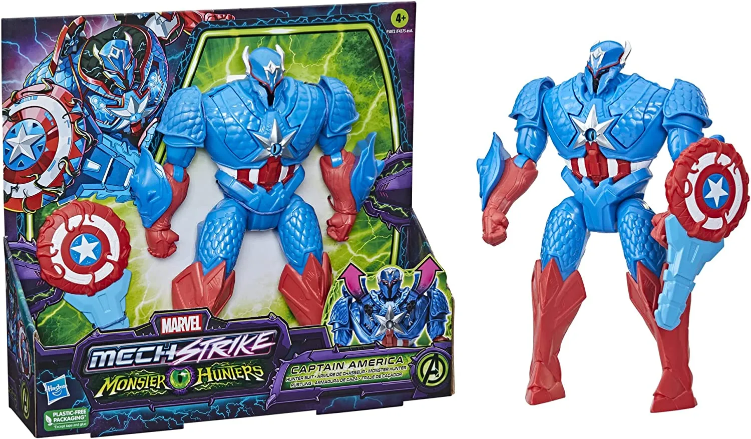 Hasbro Toys Hasbro Marvel Avengers Mech Strike Monster Hunters Hunter Suit Captain America T