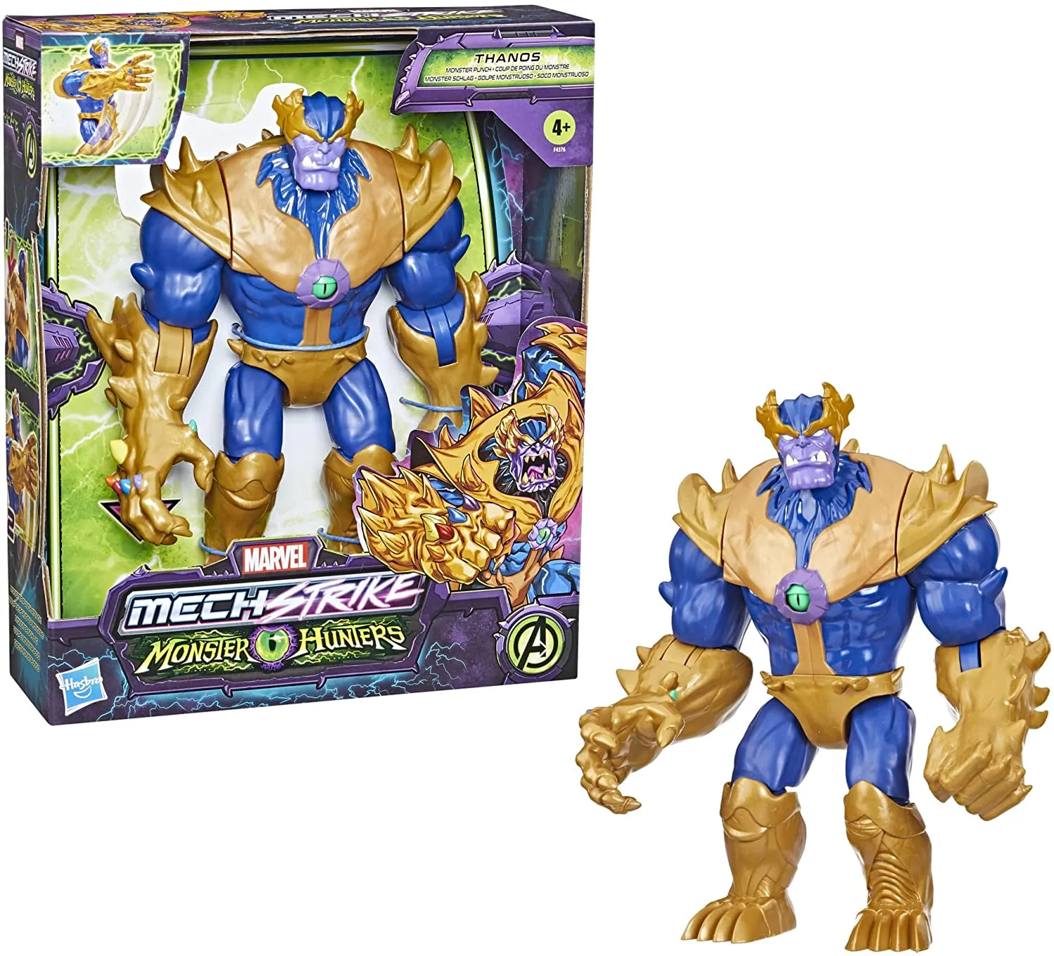 Hasbro Toys Hasbro Marvel Avengers Mech Strike Monster Hunters Monster Punch Thanos Toy, 22.