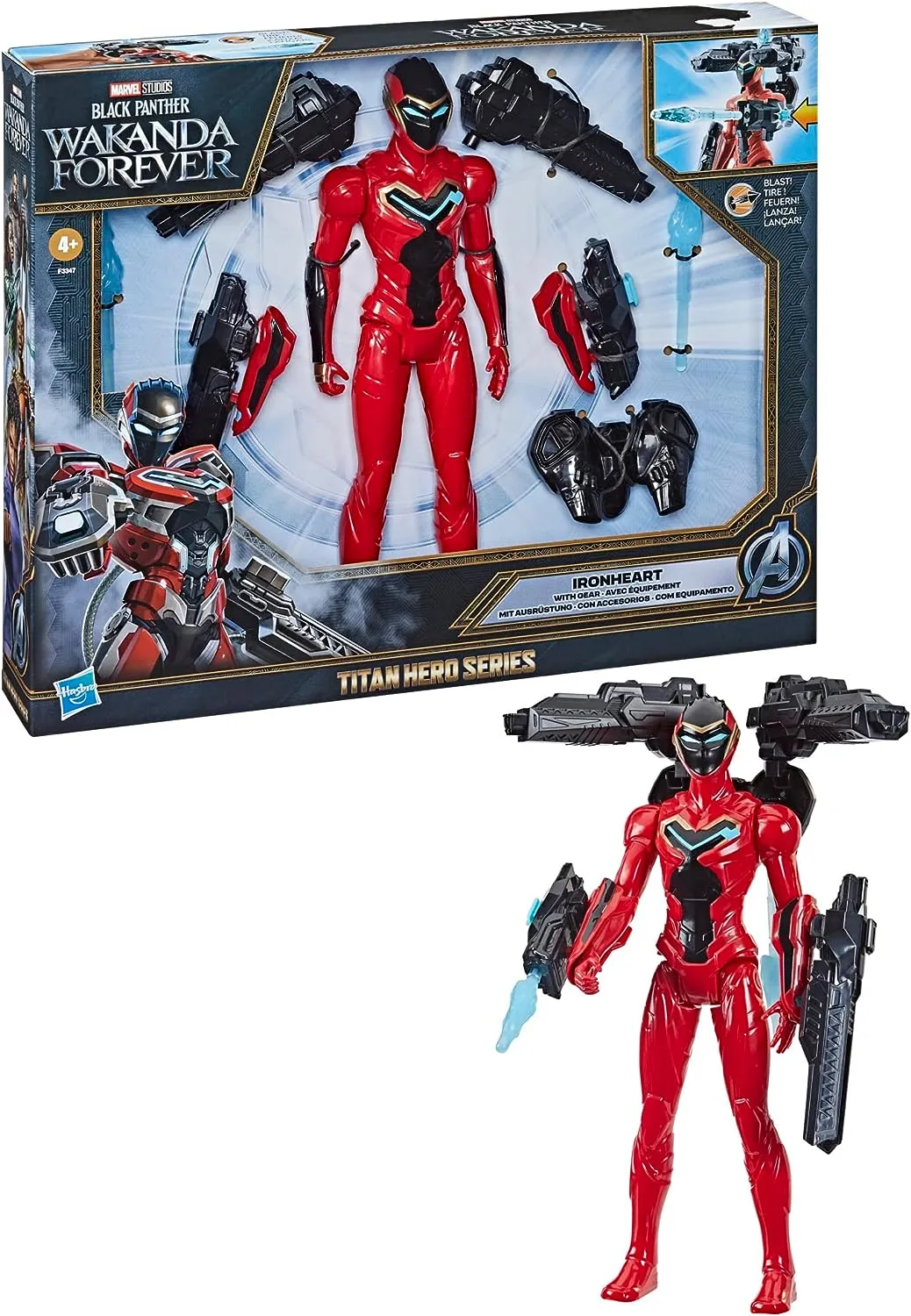 Hasbro Toys Hasbro Marvel F3347 Black Panther Honolulu Titan with Gear, Multicoloured