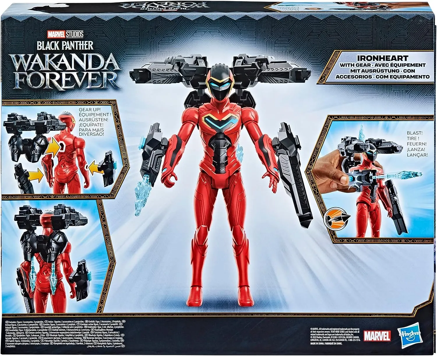 Hasbro Toys Hasbro Marvel F3347 Black Panther Honolulu Titan with Gear, Multicoloured