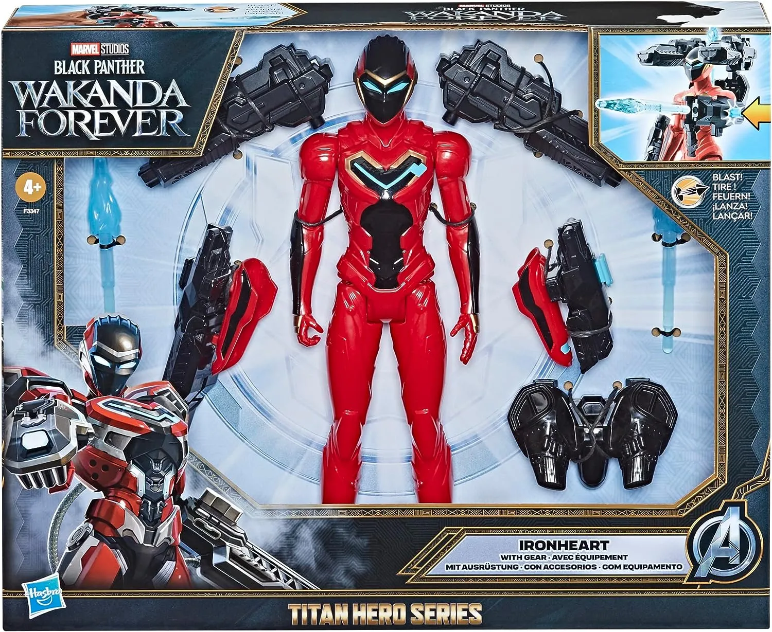 Hasbro Toys Hasbro Marvel F3347 Black Panther Honolulu Titan with Gear, Multicoloured