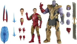 Hasbro Toys Hasbro Marvel Legends Series 15-cm-Scale Action Figure Toy 2-Pack Iron Man Mark 85 vs Thanos, Includes Premium Design and 8 Accessories