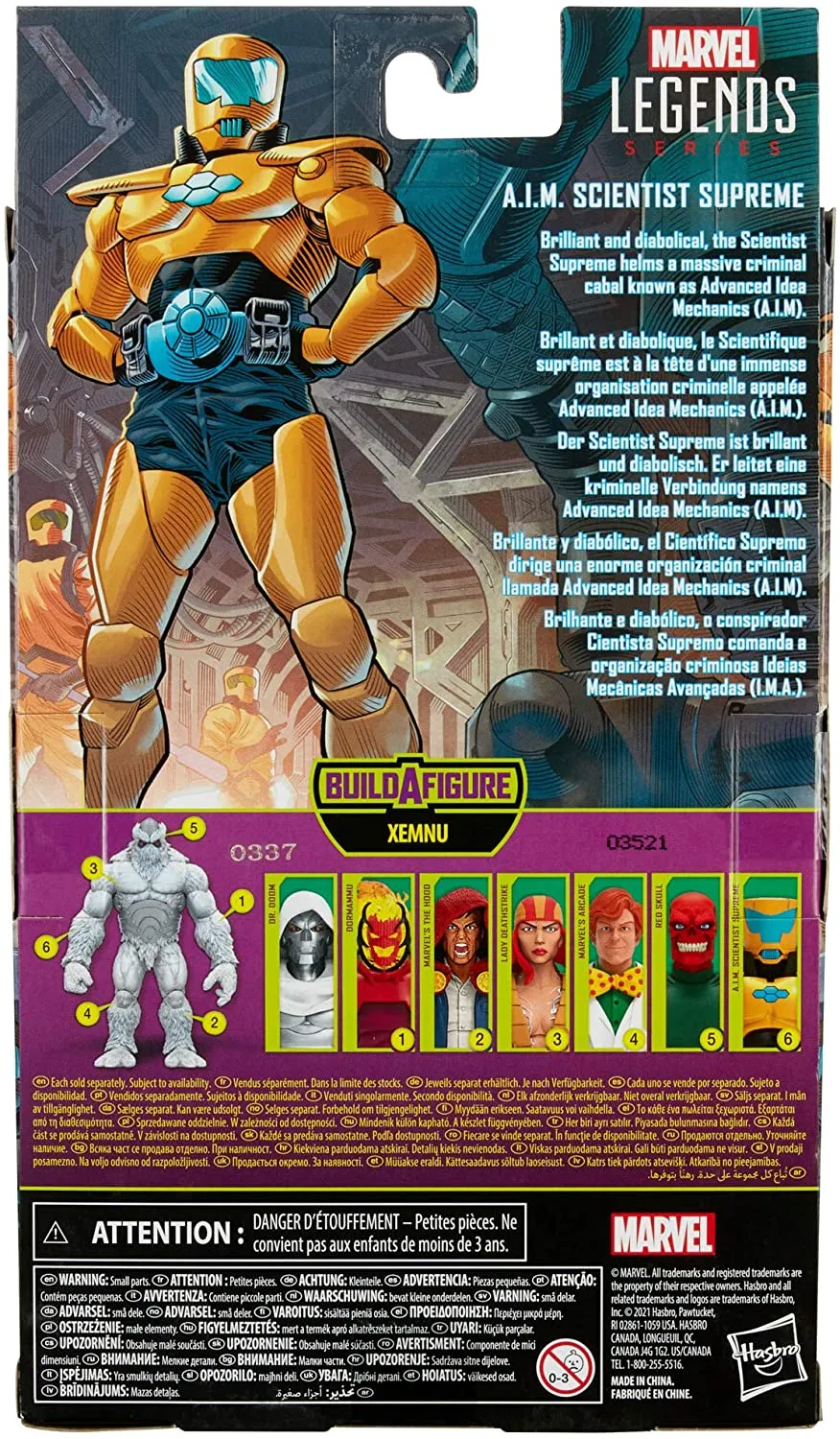 Hasbro Toys Hasbro Marvel Legends Series 6-inch Collectible Action A.I.M. Scientist Supreme Figure and 1 Accessory and 1 Build-A-Figure Part
