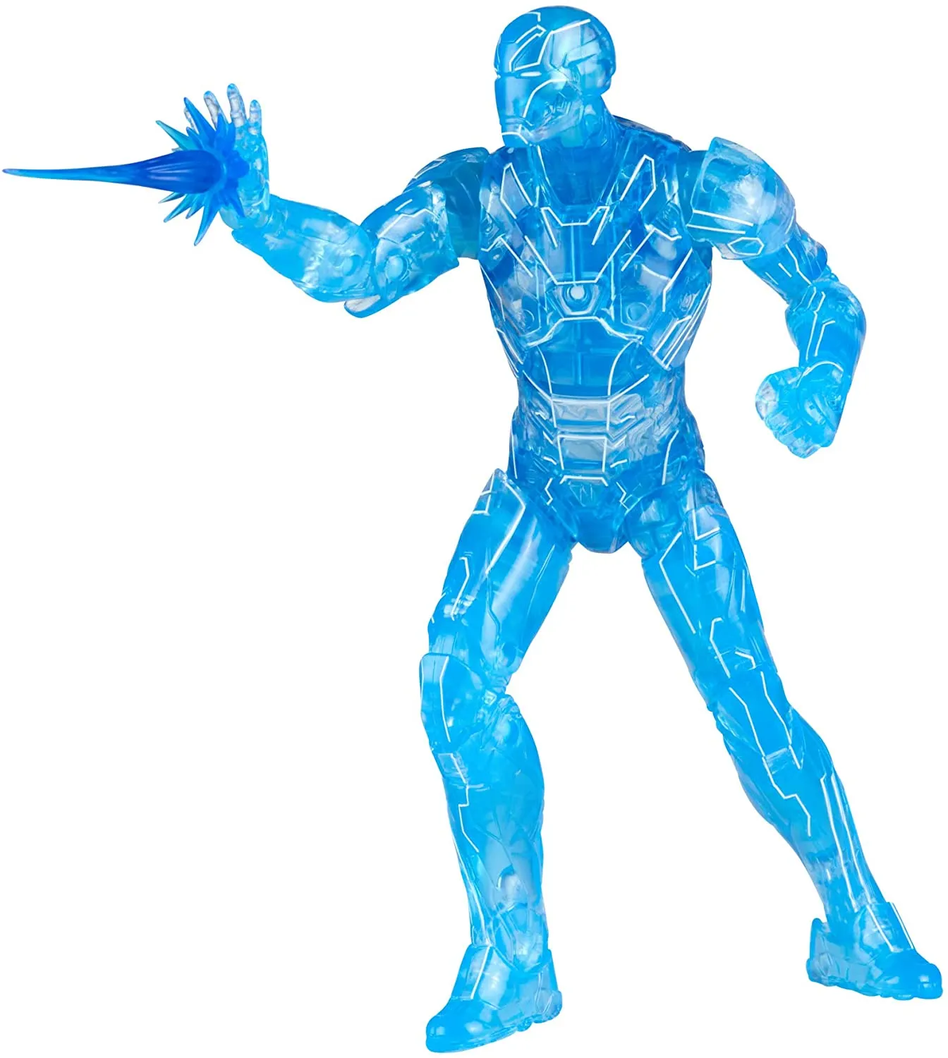 Hasbro Toys Hasbro Marvel Legends Series 6-inch Hologram Iron Man Action Figure Toy, Premium Design and Articulation Includes 2 Accessories and 1 Build-A-Figure Part Multicolor, F0358