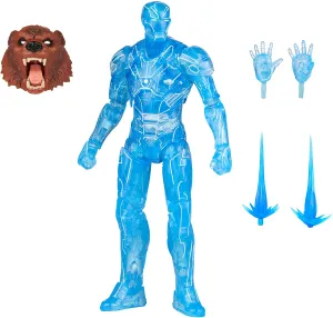 Hasbro Toys Hasbro Marvel Legends Series 6-inch Hologram Iron Man Action Figure Toy, Premium Design and Articulation Includes 2 Accessories and 1 Build-A-Figure Part Multicolor, F0358