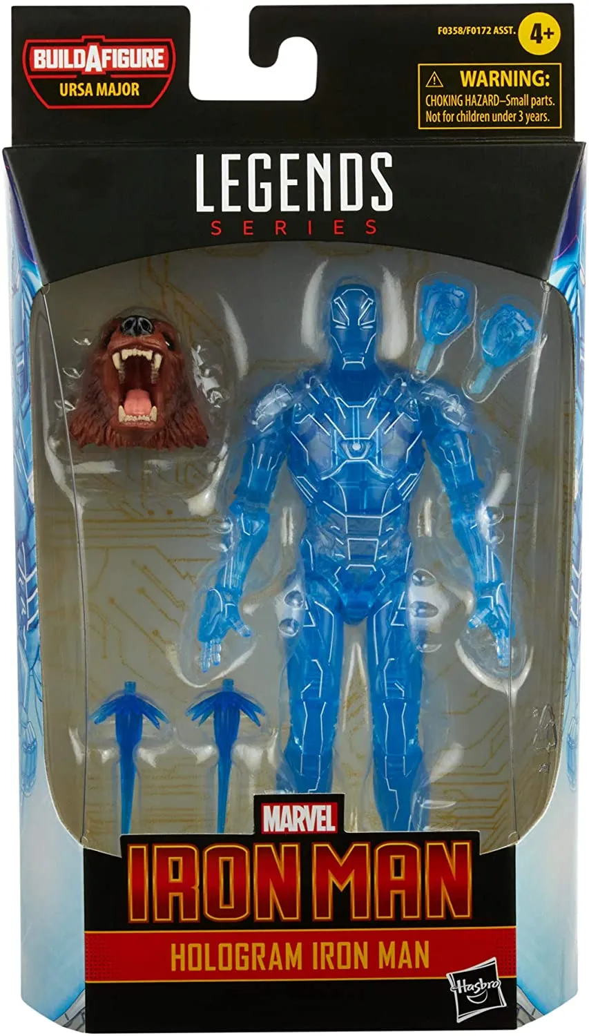 Hasbro Toys Hasbro Marvel Legends Series 6-inch Hologram Iron Man Action Figure Toy, Premium Design and Articulation Includes 2 Accessories and 1 Build-A-Figure Part Multicolor, F0358
