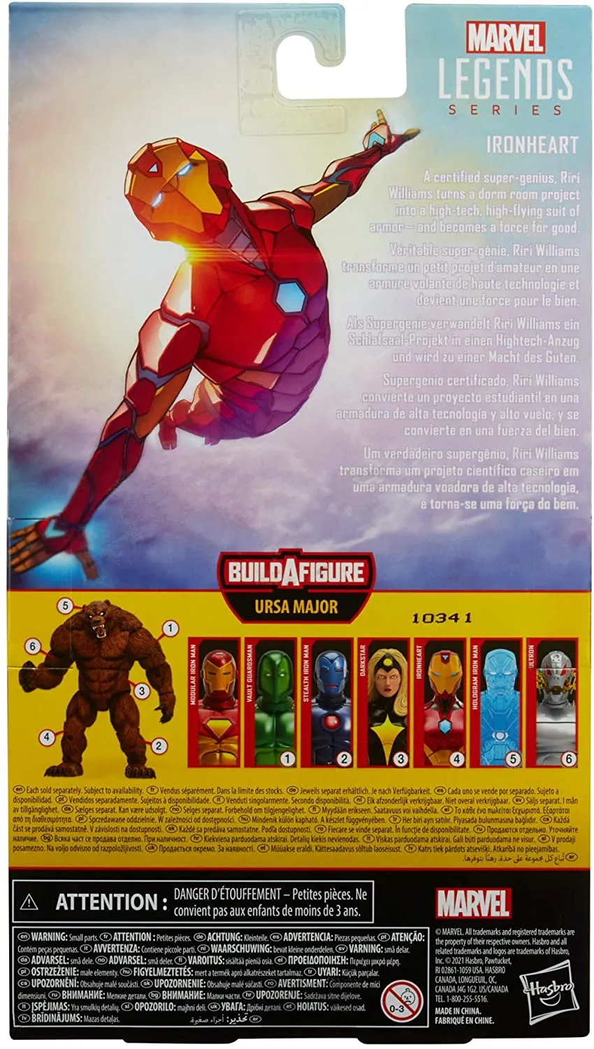 Hasbro Toys Hasbro Marvel Legends Series 6-inch Ironheart Action Figure Toy, Premium Design and Articulation, Includes 5 Accessories and 1 Build-A-Figure Part Multicolor, F0360