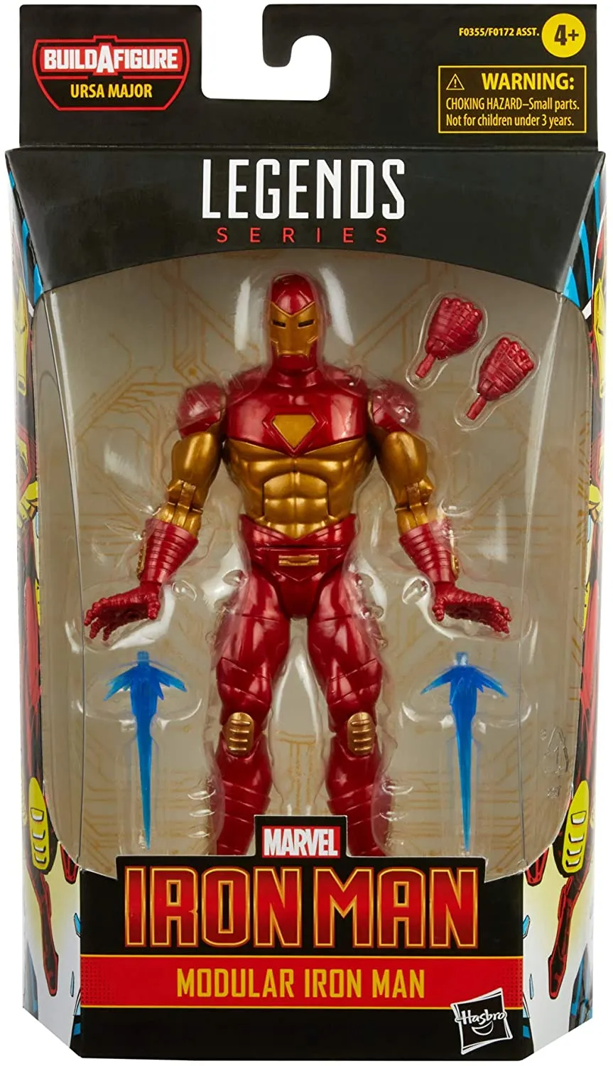 Hasbro Toys Hasbro Marvel Legends Series 6-inch Modular Iron Man Action Figure Toy, Includes 4 Accessories and 1 Build-A-Figure Part, Premium Design and Articulation Multicolor, F0355 Multicolor, F0355