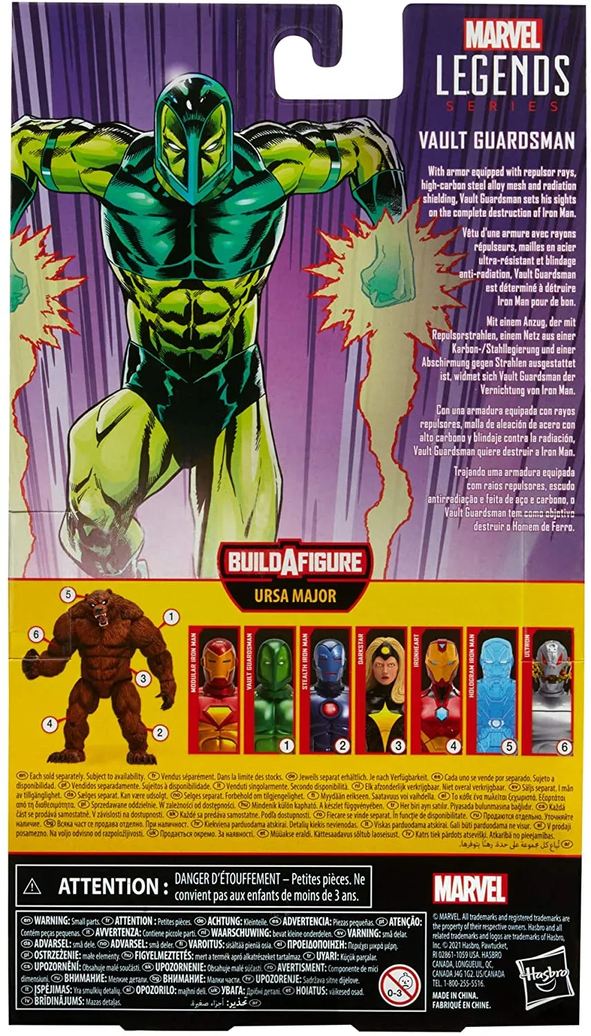 Hasbro Toys Hasbro Marvel Legends Series 6-inch Vault Guardsman Action Figure Toy, Includes 3 Accessories and Build-A-Figure Part, Premium Design and Articulation Multicolor, F0356