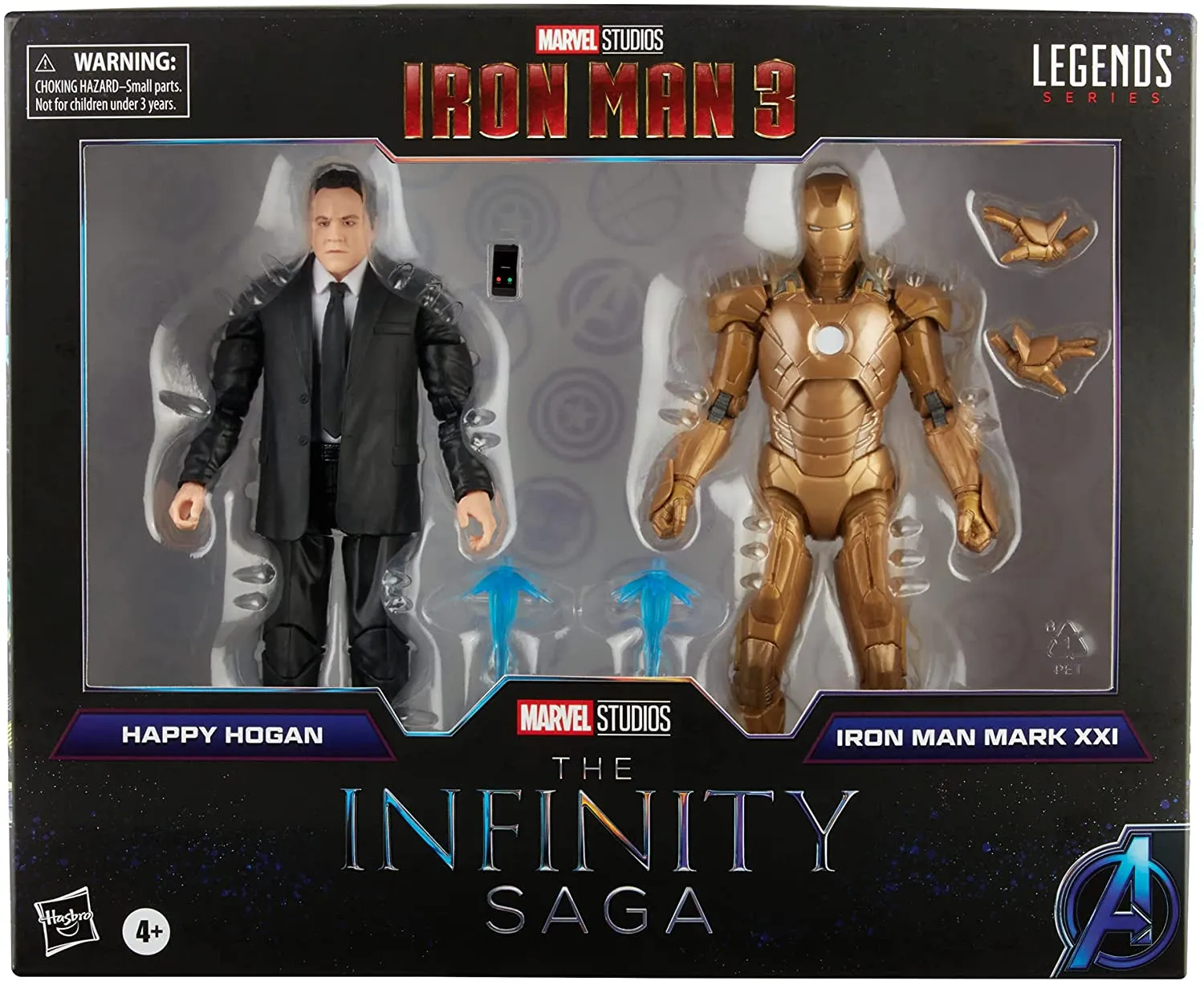 Hasbro Toys Hasbro Marvel Legends Series , Action Figure Toy 2-Pack Happy Hogan and Iron Man Mark 21, Infinity Saga characters, Premium Design, 2 Figures and 5 Accessories