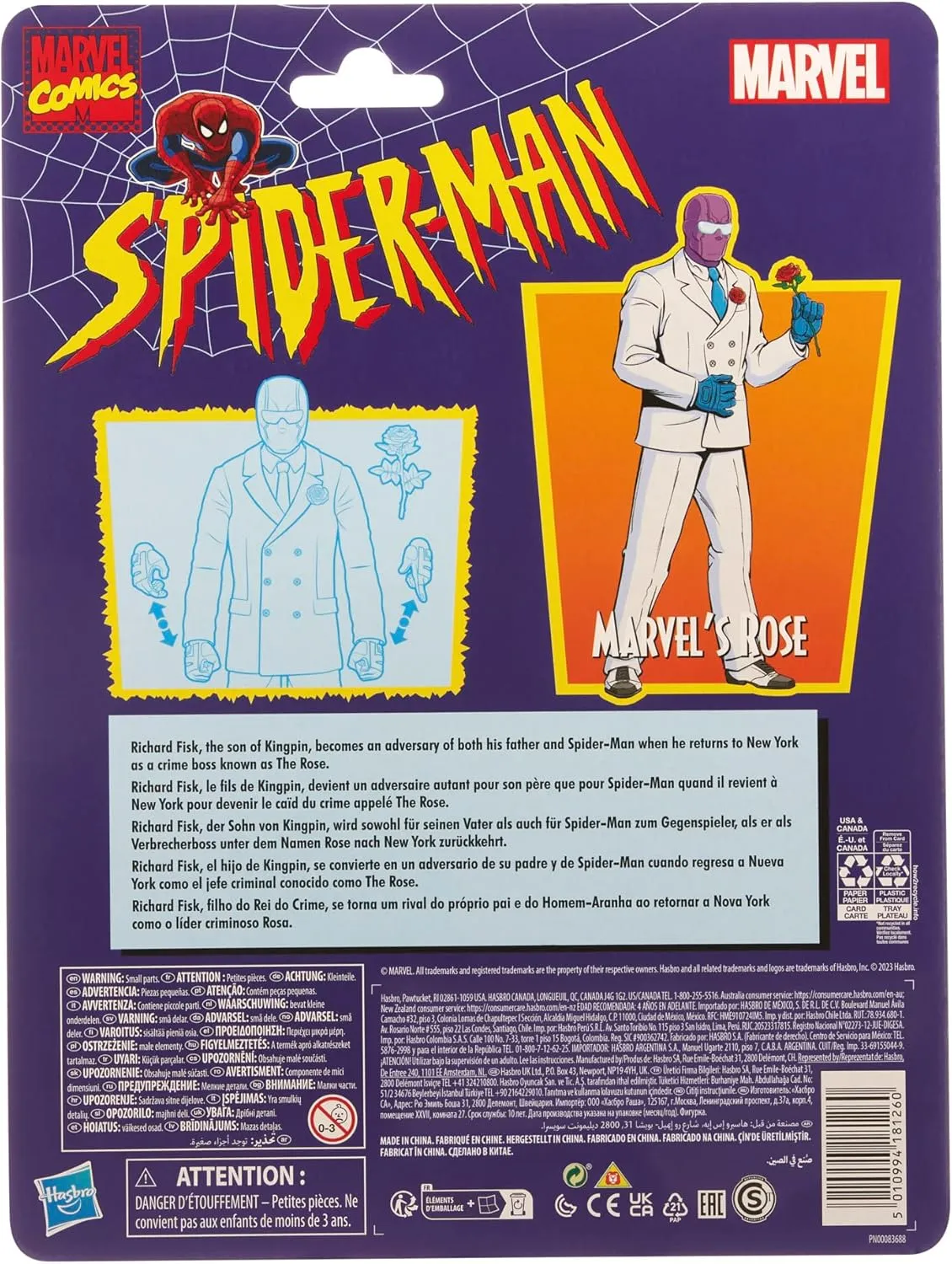 Hasbro Toys Hasbro Marvel Legends Series Amazing Spider-Man - Marvel's Rose 6-Inch Action Figure (F6566)