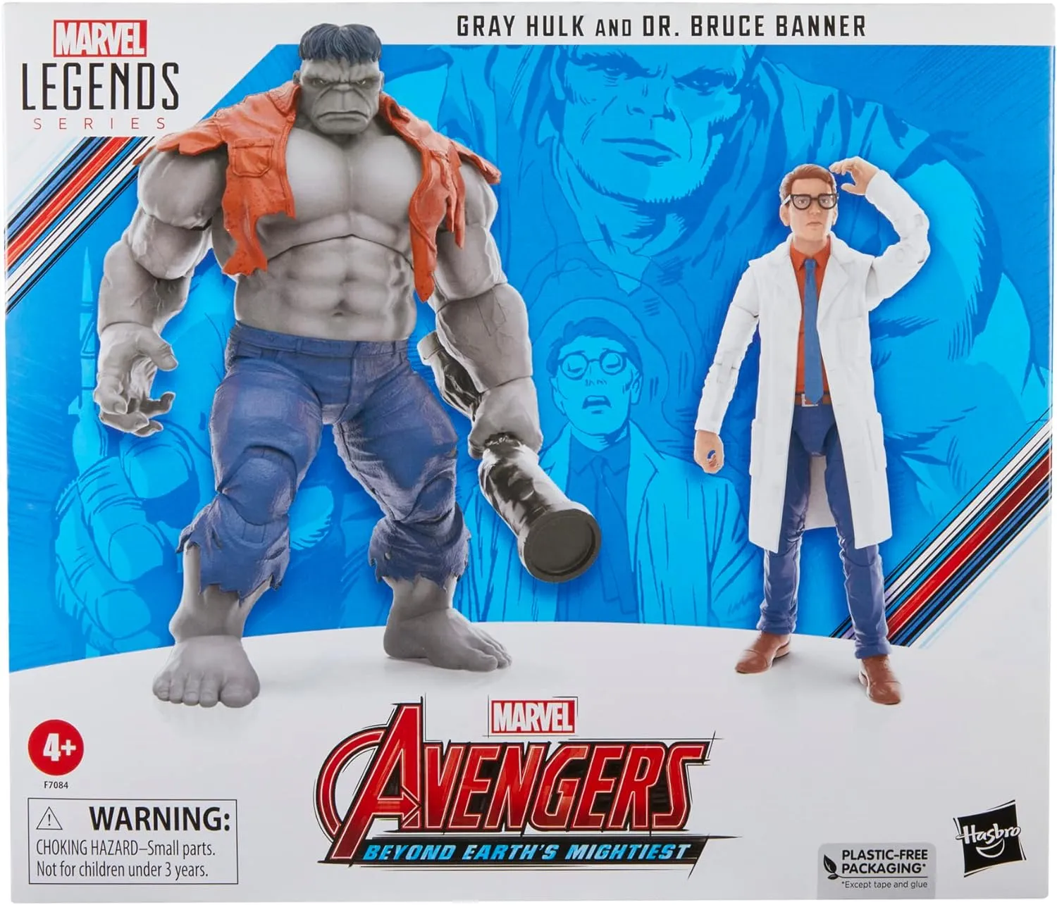 Hasbro Toys Hasbro Marvel Legends Series Avengers 60th Anniversary - Gray Hulk and Dr. Bruce Banner Action Figures (F7084)