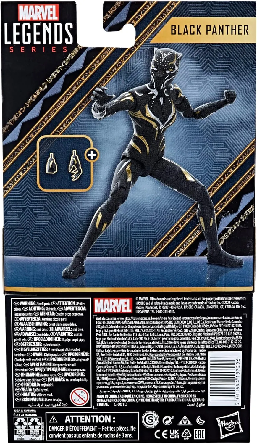 Hasbro Toys Hasbro Marvel Legends Series Black Panther Action Figure - 6-Inch-Scale Collectible with Swappable Hands