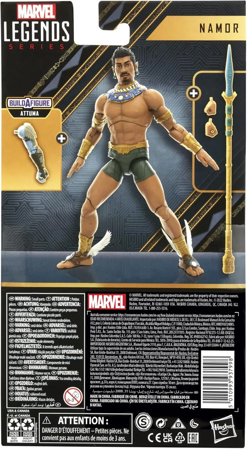 Hasbro Toys Hasbro Marvel Legends Series Black Panther: Wakanda Forever - Namor 6-inch Action Figure (F3673)