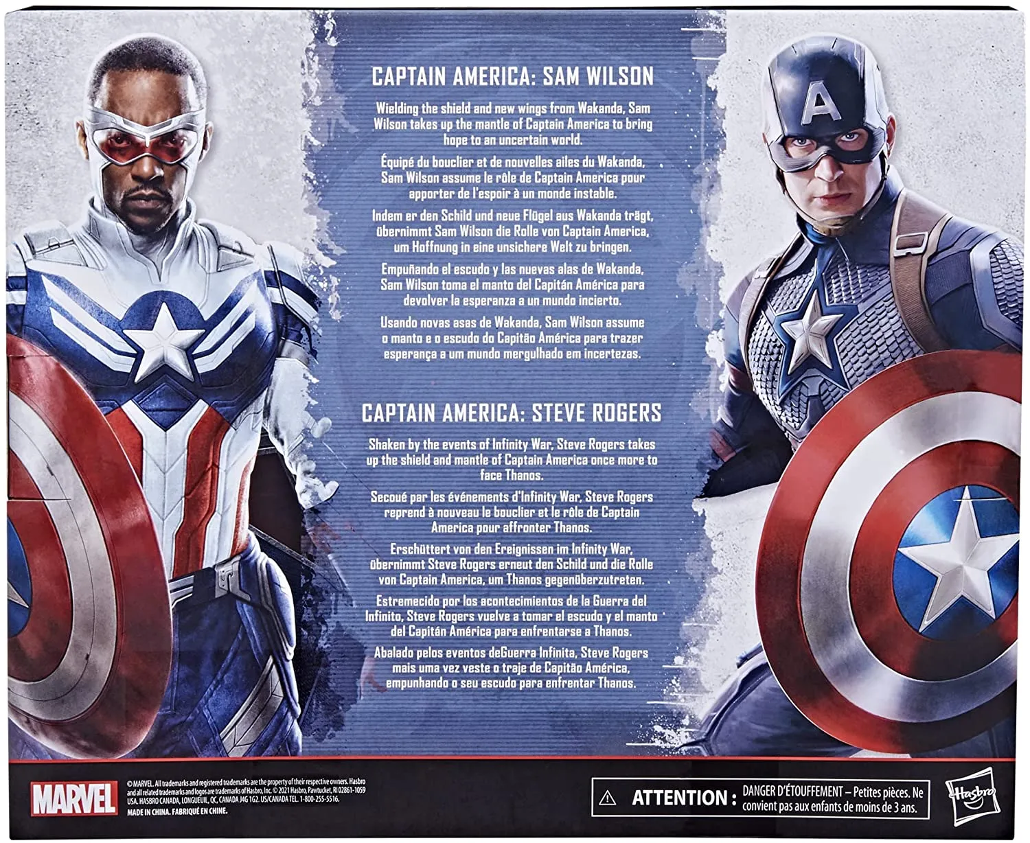 Hasbro Toys Hasbro Marvel Legends Series Captain America 2-Pack Steve Rogers Sam Wilson MCU