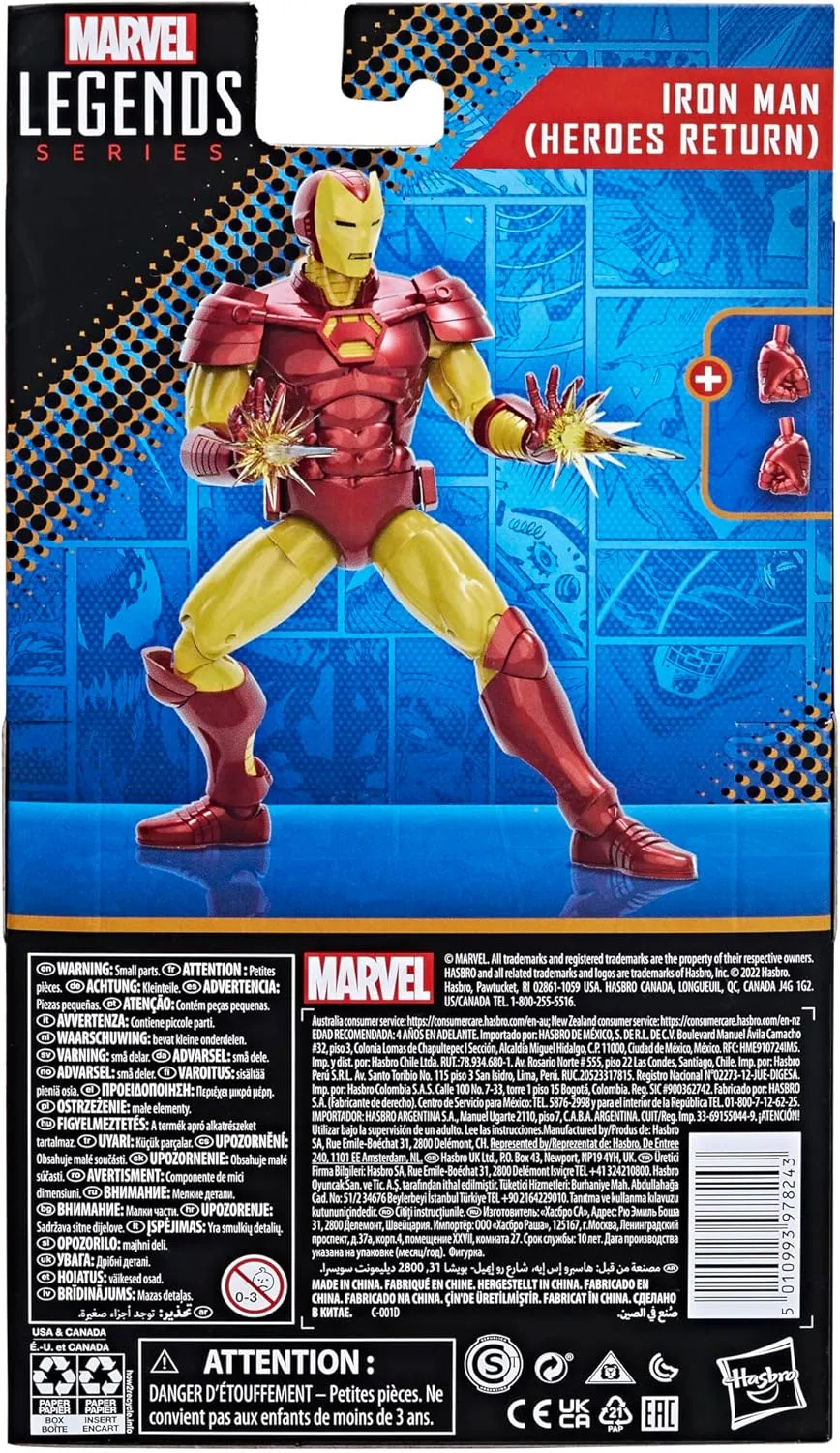 Hasbro Toys Hasbro Marvel Legends Series Marvel Comics - Iron Man (Heroes Return) 6-Inch Action Figure (F3686)