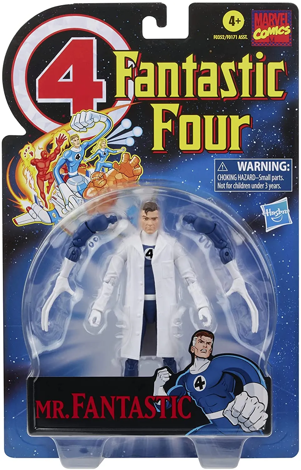 Hasbro Toys Hasbro Marvel Legends Series Retro Fantastic Four Mr. Fantastic 6-inch Action Fi