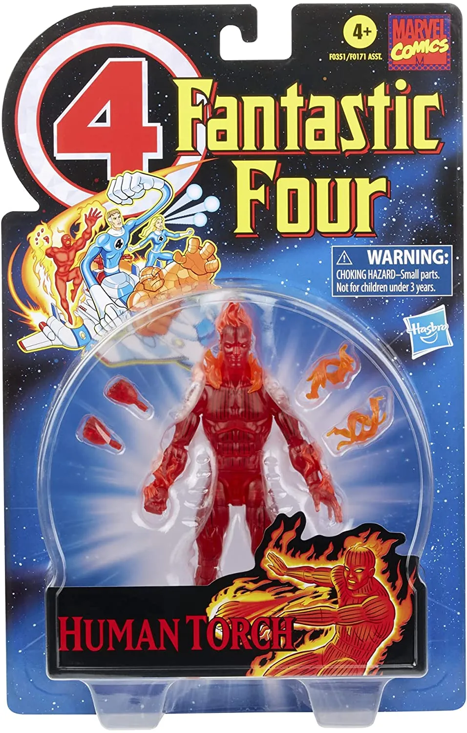 Hasbro Toys Hasbro Marvel Legends Series Retro Fantastic Four The Human Torch 6-inch Action