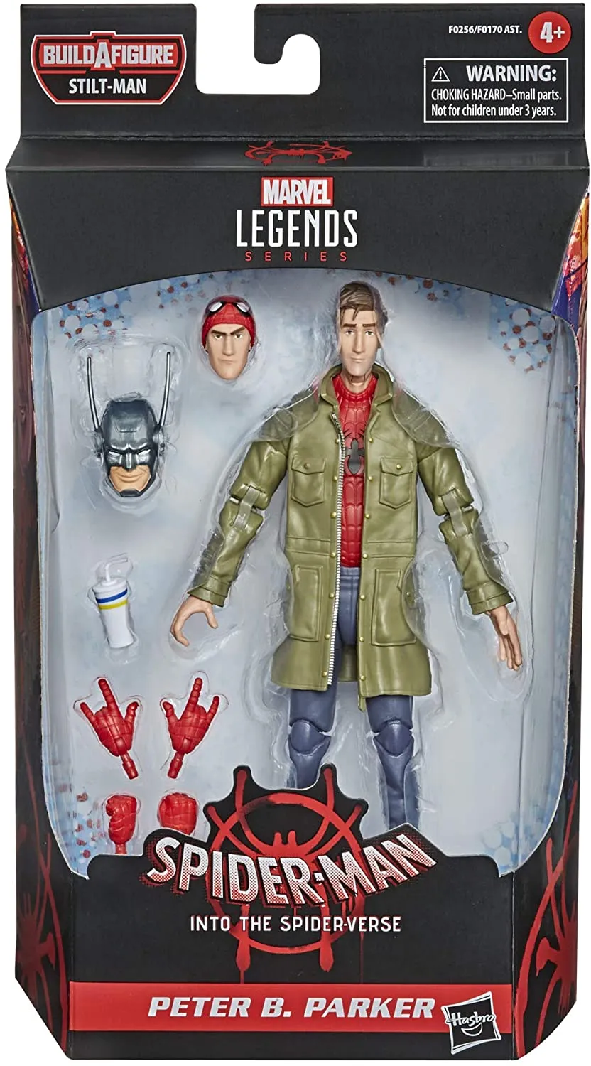 Hasbro Toys Hasbro Marvel Legends Series Spider-Man: Into the Spider-Verse Peter B. Parker 6-inch Collectible Action Figure Toy For Kids Age 4 and Up