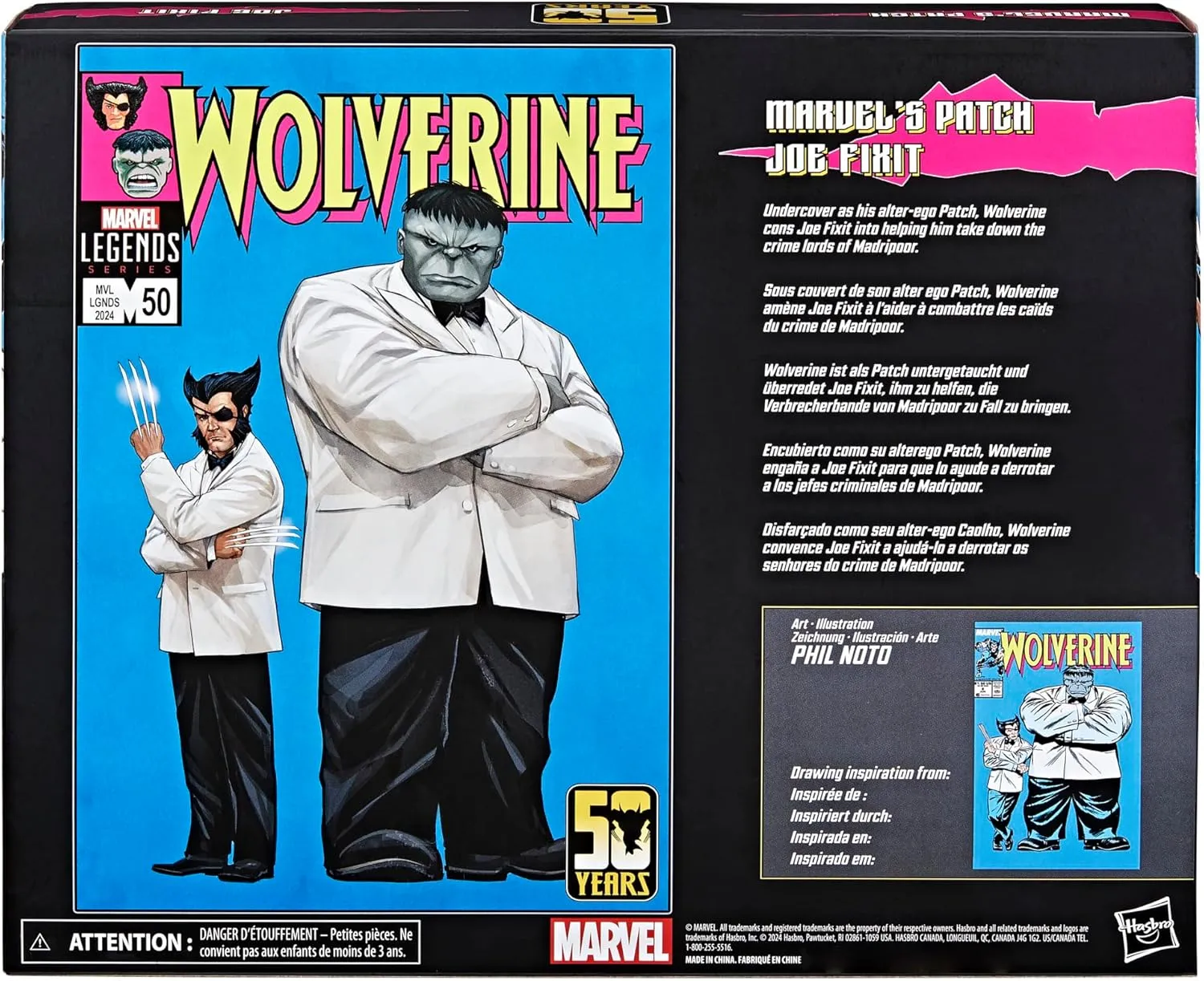 Hasbro Toys Hasbro Marvel Legends Series Wolverine 50th Anniversary - Patch and Joe Fixit Action Figures (F9042)