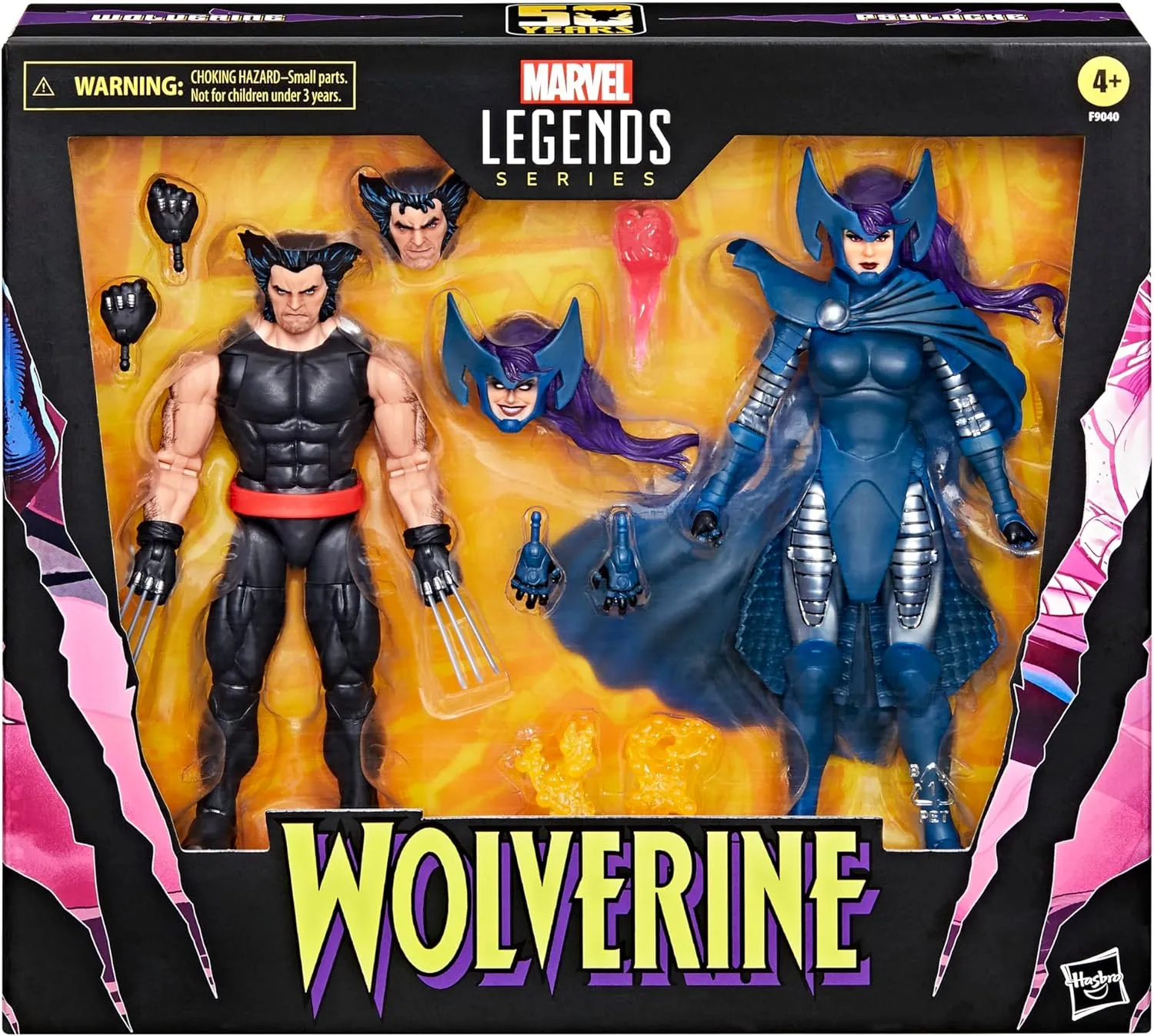 Hasbro Toys Hasbro Marvel Legends Series X-Men - Wolverine & Psylocke 2-Pack Action Figures (F9040)