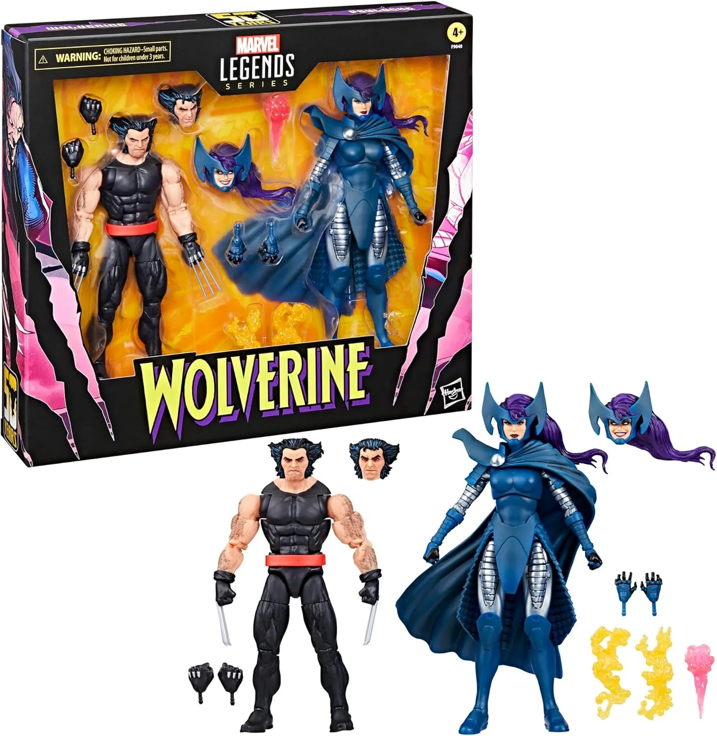 Hasbro Toys Hasbro Marvel Legends Series X-Men - Wolverine & Psylocke 2-Pack Action Figures (F9040)