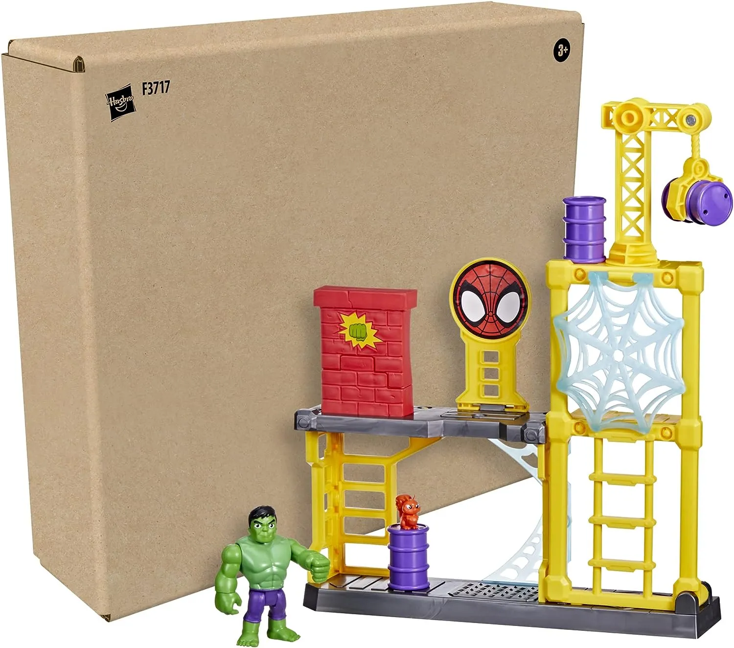 Hasbro Toys Hasbro Marvel Spidey and His Amazing Friends Hulks Smash Yard Pre-school Toy, Hulk Playset