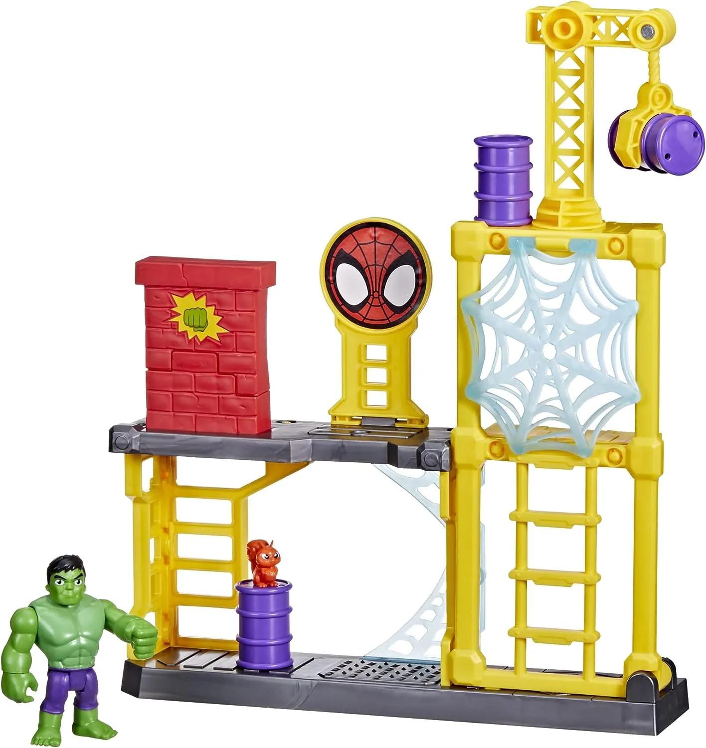Hasbro Toys Hasbro Marvel Spidey and His Amazing Friends Hulks Smash Yard Pre-school Toy, Hulk Playset