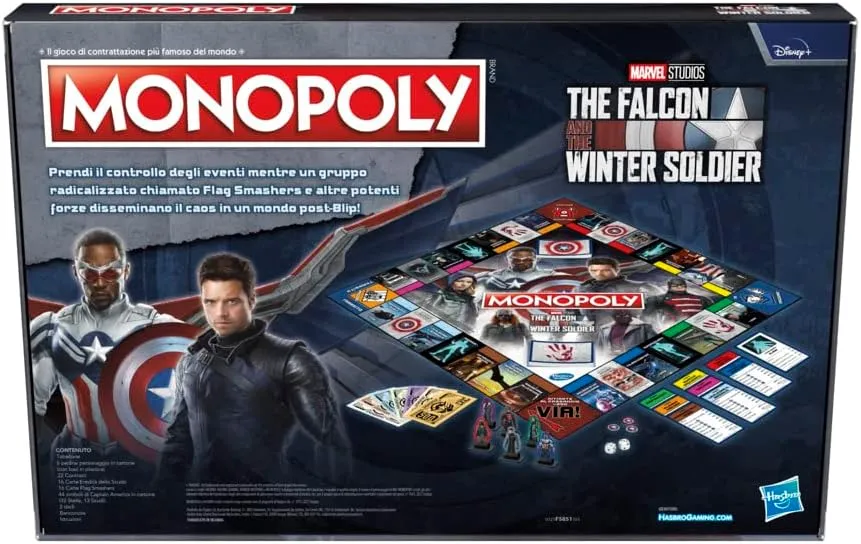 Hasbro Toys Hasbro Monopoly: Edition Inspired by Marvel Studios The Falcon and the Winter Soldier Board Game (F5851103)