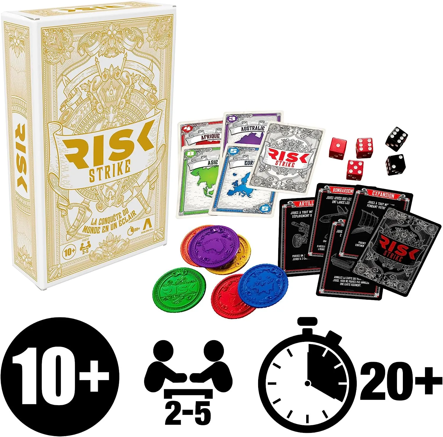 Hasbro Toys Hasbro Risk Strike - 2-5 Player Strategy Card and Dice Game (F6650)
