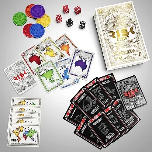 Hasbro Toys Hasbro Risk Strike - 2-5 Player Strategy Card and Dice Game (F6650)