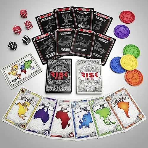 Hasbro Toys Hasbro Risk Strike - 2-5 Player Strategy Card and Dice Game (F6650)
