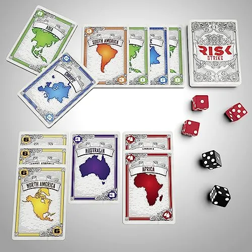 Hasbro Toys Hasbro Risk Strike - 2-5 Player Strategy Card and Dice Game (F6650)