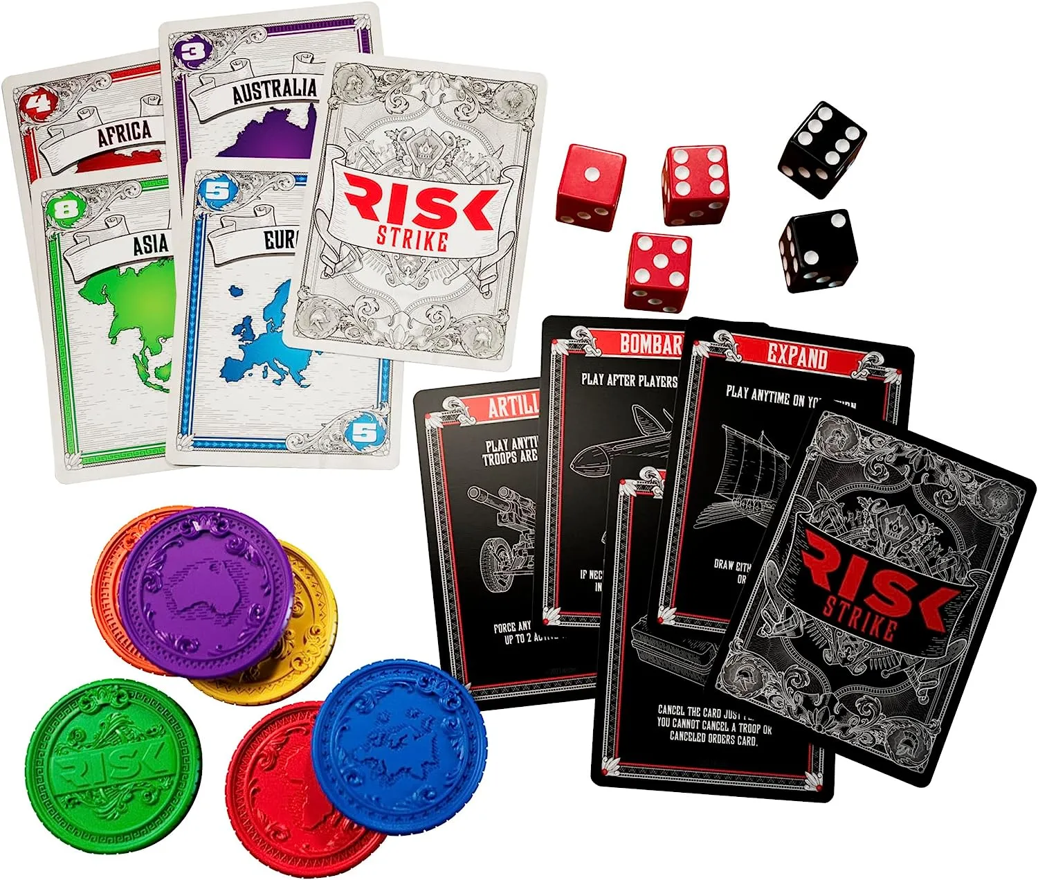 Hasbro Toys Hasbro Risk Strike - 2-5 Player Strategy Card and Dice Game (F6650)