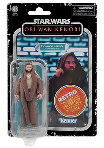 Hasbro Toys Hasbro Star Wars Retro Collection Obi-Wan Kenobi Series - Obi-Wan Kenobi (Wandering Jedi) 3.75-Inch Action Figure (SW-RC-OBI)