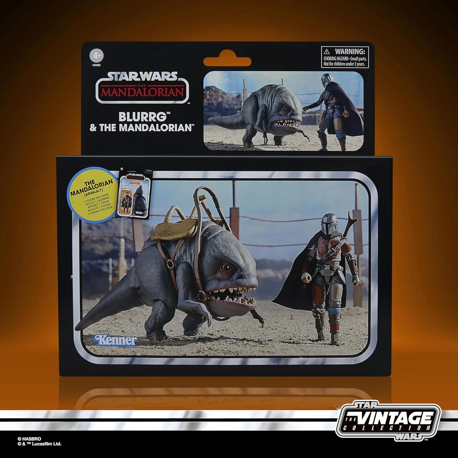 Hasbro Toys Hasbro Star Wars The Vintage Collection Star Wars: The Mandalorian - The Mandalorian & Blurrg Action Figure Set (G0302)