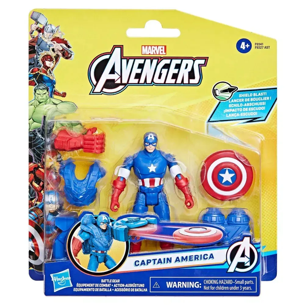 Hasbro Toys Marvel Avengers Captain America 4 Inch Battle Gear Action Figure