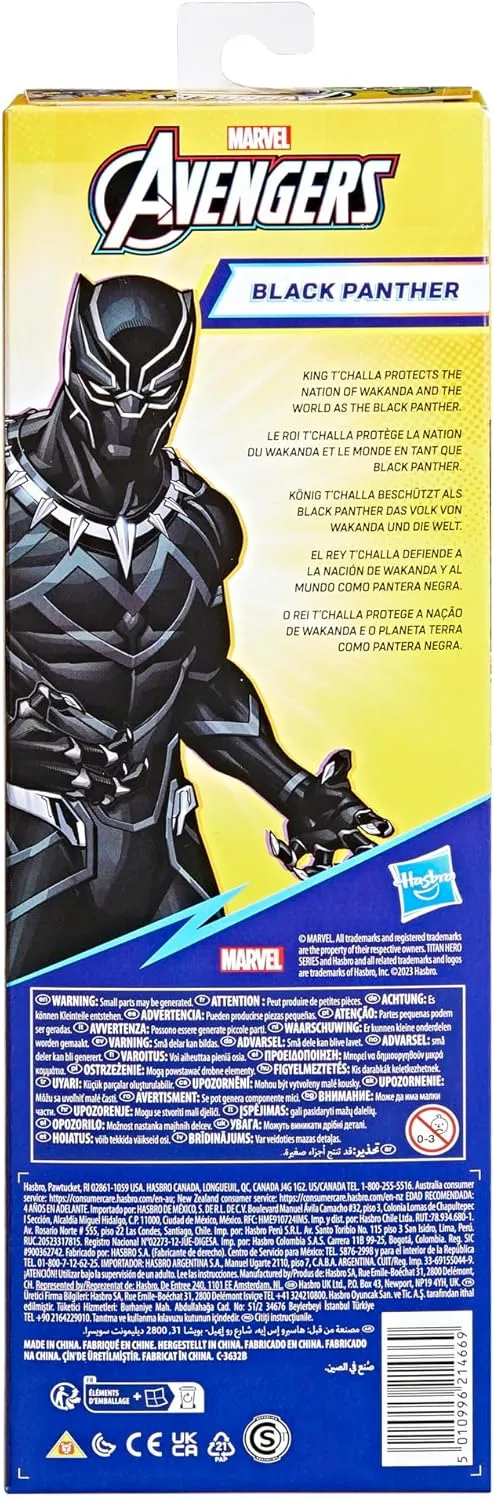 Hasbro Toys Marvel Avengers Titan Hero Series Black Panther 12 Action Figure - Poseable Superhero Figure for Kids 4 