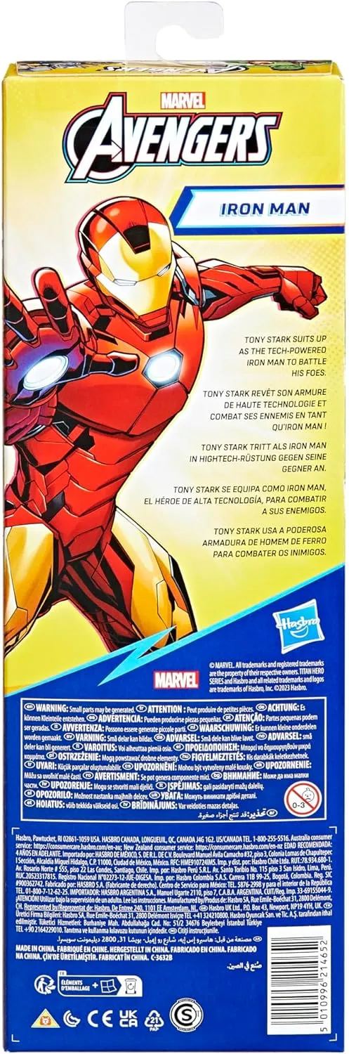 Hasbro Toys Marvel Avengers Titan Hero Series Iron Man 12 Action Figure - Poseable Superhero Toy for Kids Ages 4 
