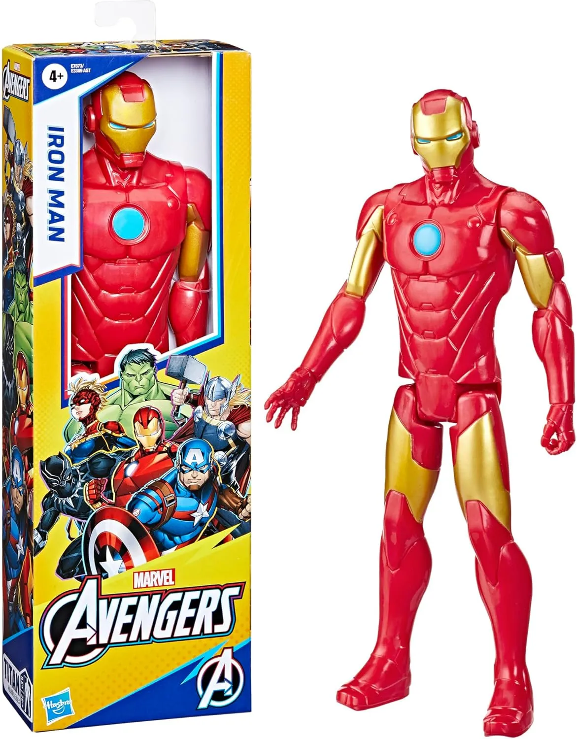 Hasbro Toys Marvel Avengers Titan Hero Series Iron Man 12 Action Figure - Poseable Superhero Toy for Kids Ages 4 