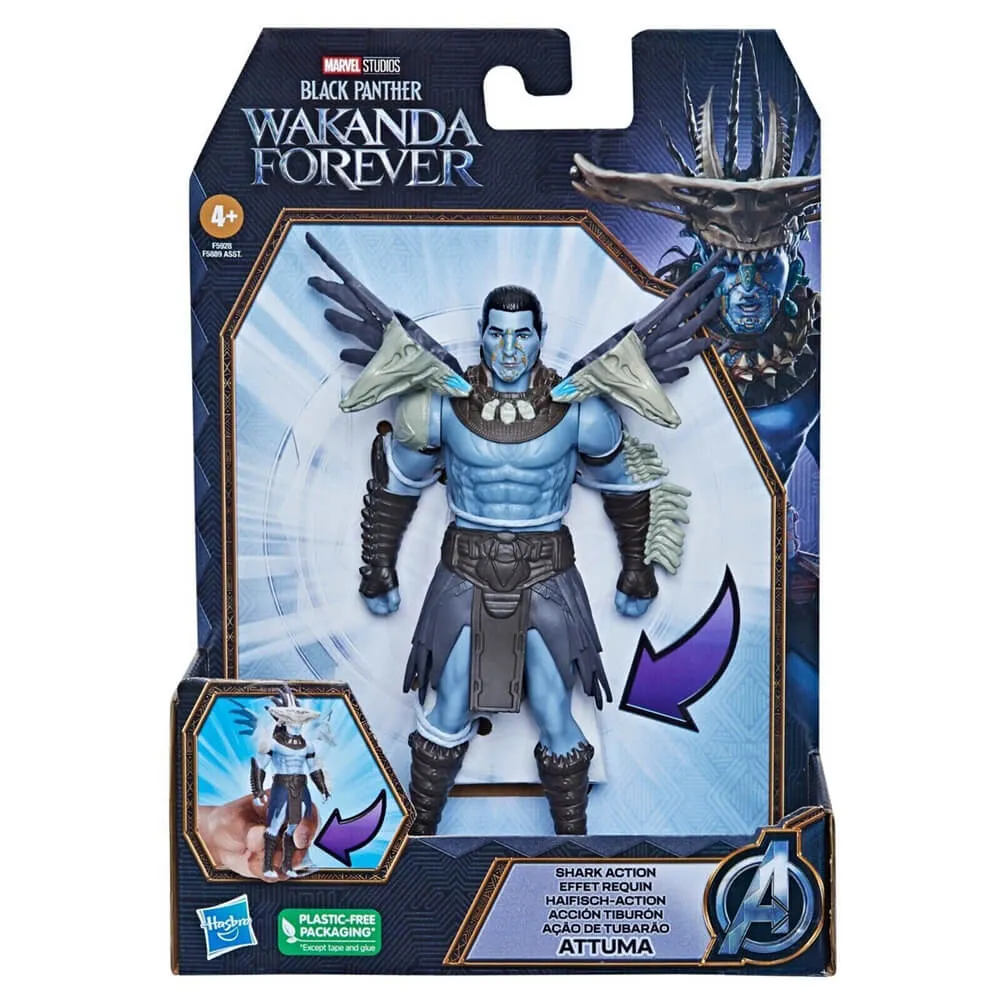 Hasbro Toys Marvel Black Panther Wakanda Forever Shark Action Attuma 6" Action Figure