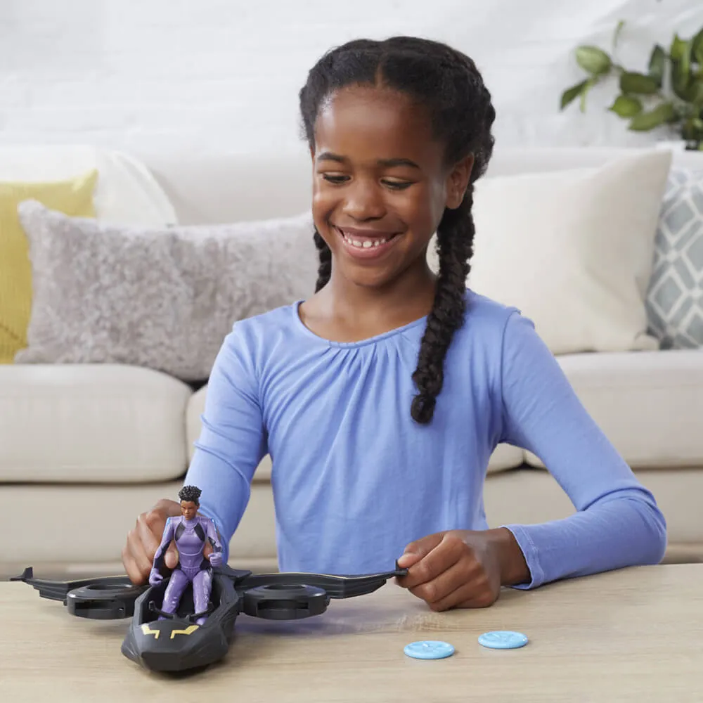 Hasbro Toys Marvel Black Panther Wakanda Forever Vibranium Blast Sunbird Vehicle and 6" Shuri Action Figure