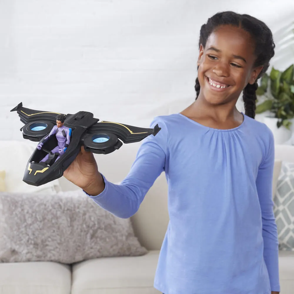 Hasbro Toys Marvel Black Panther Wakanda Forever Vibranium Blast Sunbird Vehicle and 6" Shuri Action Figure