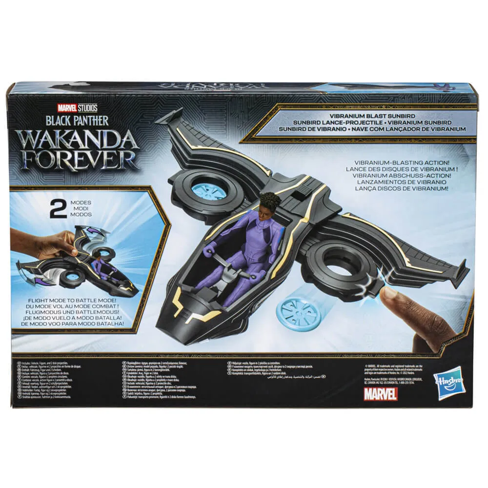 Hasbro Toys Marvel Black Panther Wakanda Forever Vibranium Blast Sunbird Vehicle and 6" Shuri Action Figure