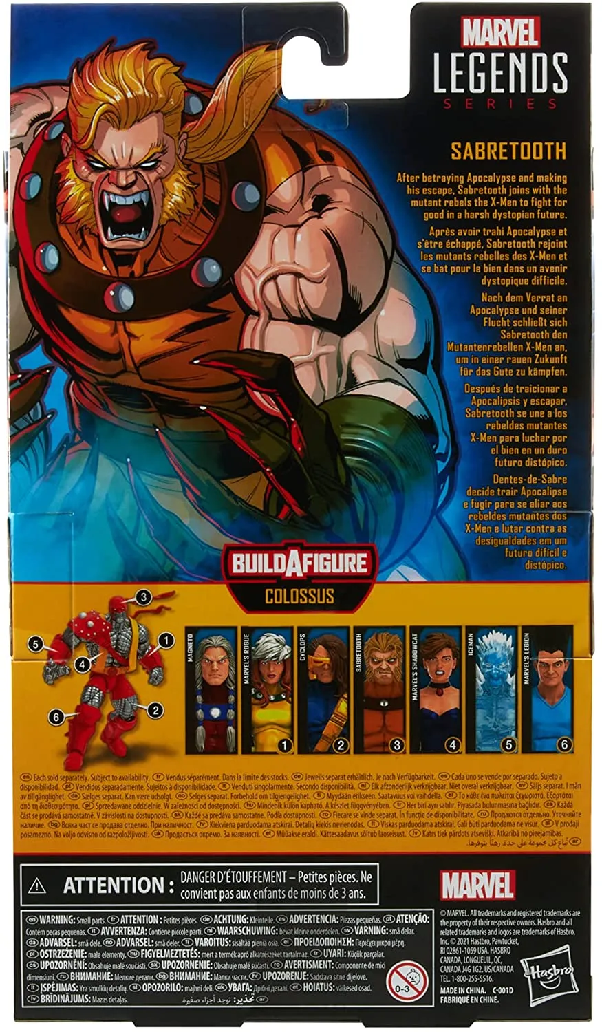 Hasbro Toys Marvel Hasbro Legends Series 15-cm Scale Action Figure Toy Sabretooth, Premium Design, 1 Figure, 3 Accessories, and 1 Build-A-Figure Part
