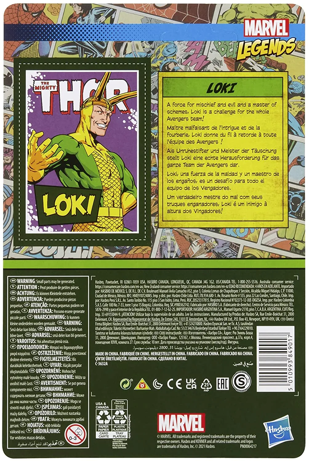 Hasbro Toys Marvel Legends 3.75 - Retro 22 - Loki