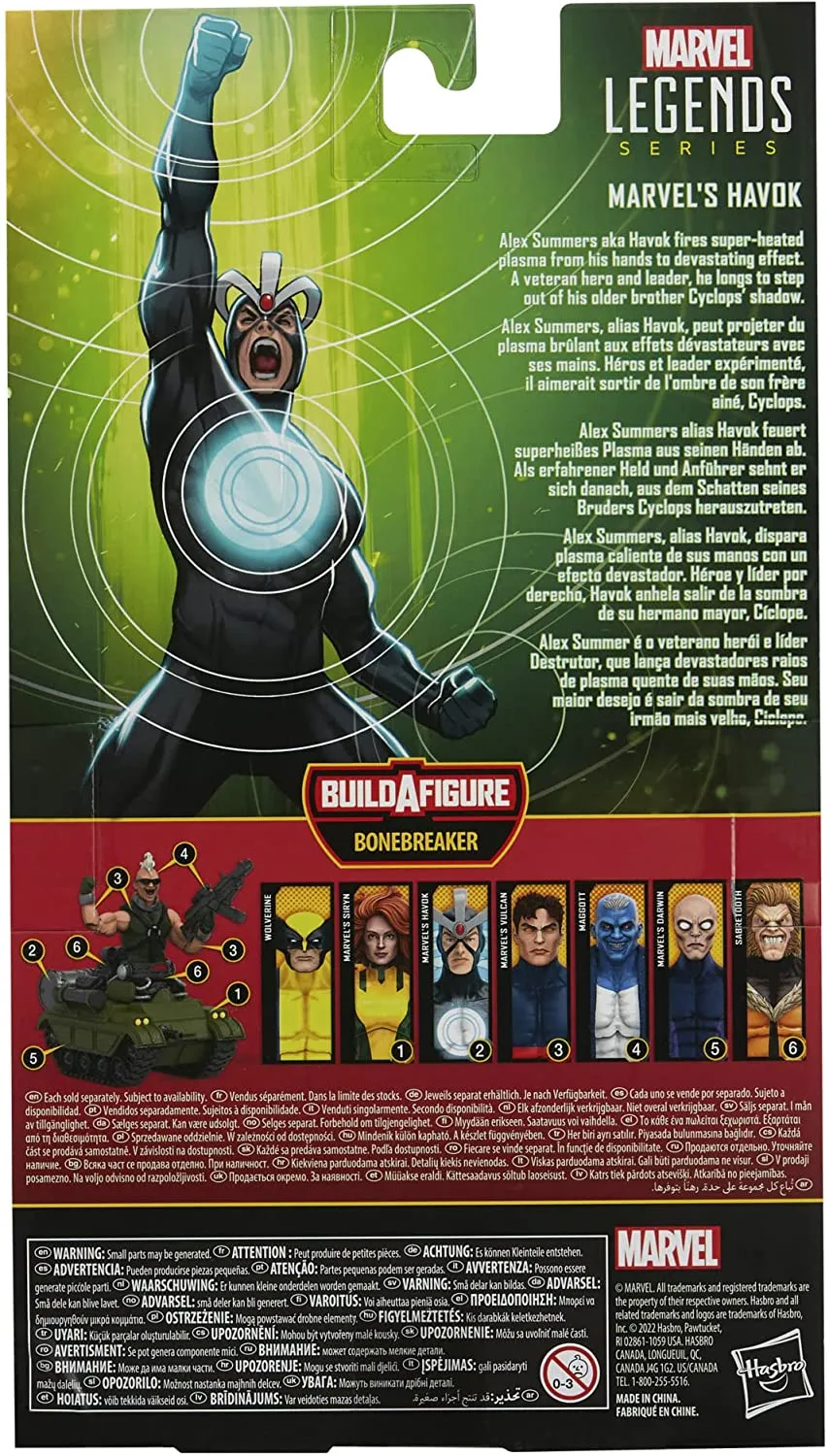 Hasbro Toys Marvel Legends Series X-Men Marvels Havok Action Figure 15-cm Collectible Toy,