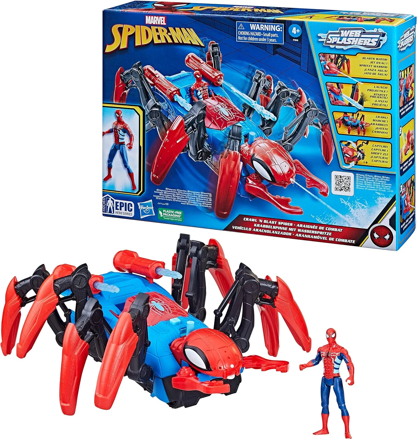 Hasbro Toys Marvel Spider-Man Crawl 'N Blast Spider with Spider-Man Action Figure